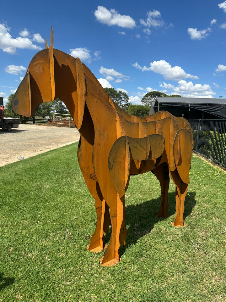 Horse - Metal garden Sculpture - Large Feature - Statement Piece-Old n Dazed