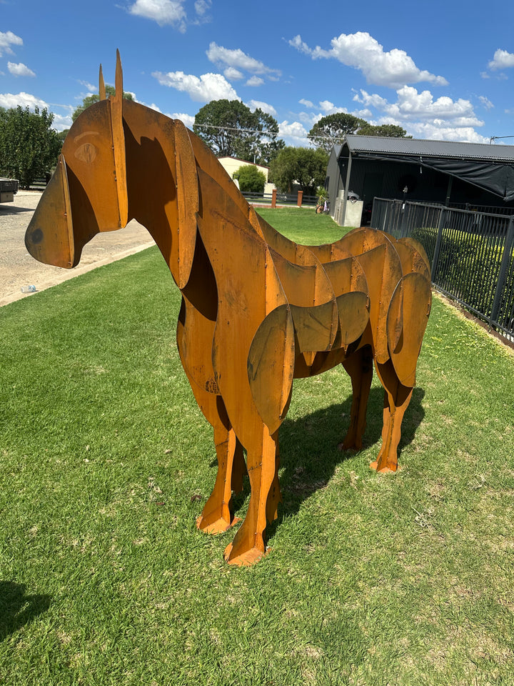 Horse - Metal garden Sculpture - Large Feature - Statement Piece-Old n Dazed