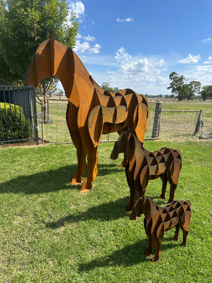 Horse - Metal garden Sculpture - Large Feature - Statement Piece-Old n Dazed