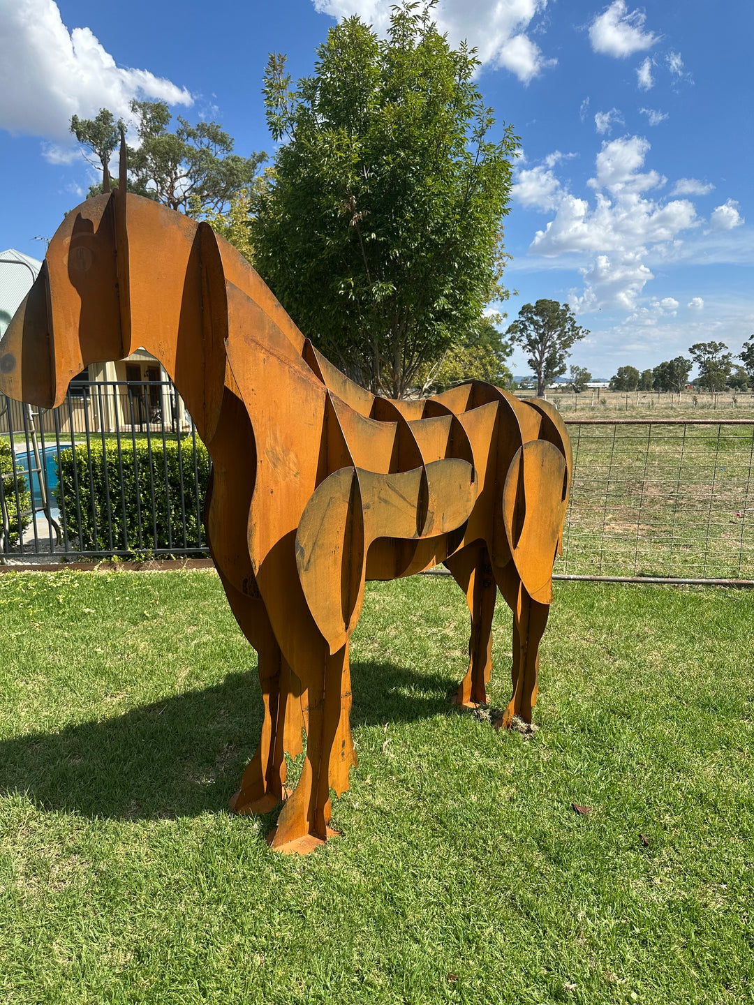 Horse - Metal garden Sculpture - Large Feature - Statement Piece-Old n Dazed