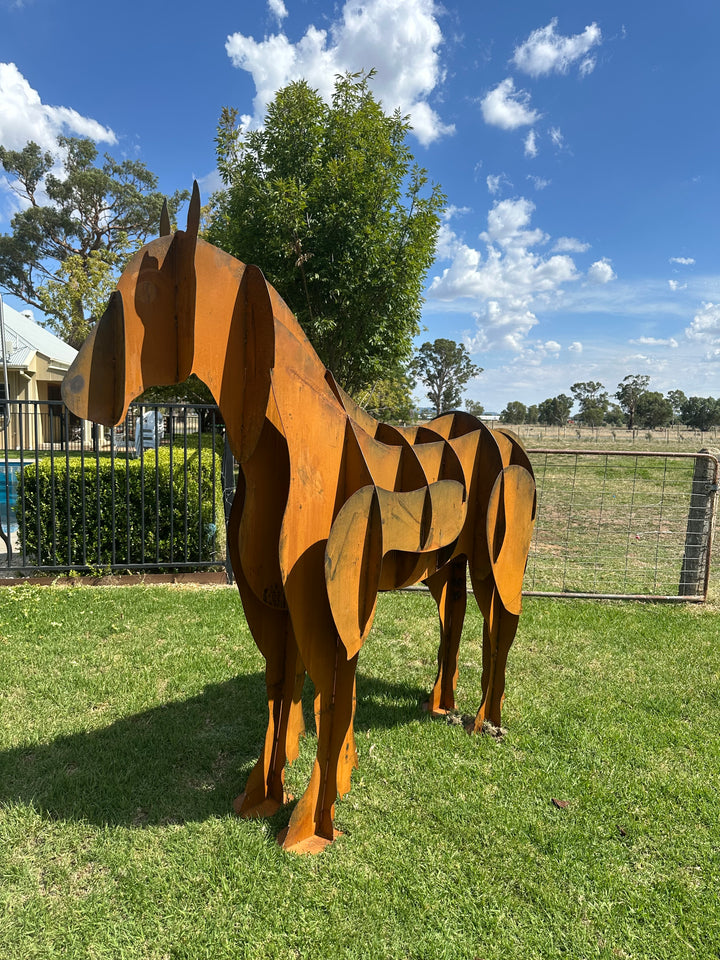 Horse - Metal garden Sculpture - Large Feature - Statement Piece-Old n Dazed