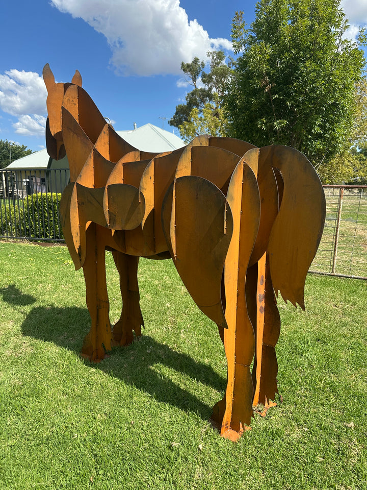 Horse - Metal garden Sculpture - Large Feature - Statement Piece-Old n Dazed
