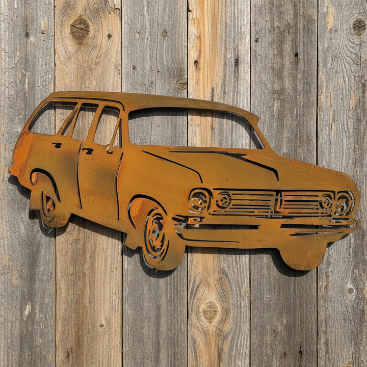HR Holden Station Wagon Metal Wall Art
