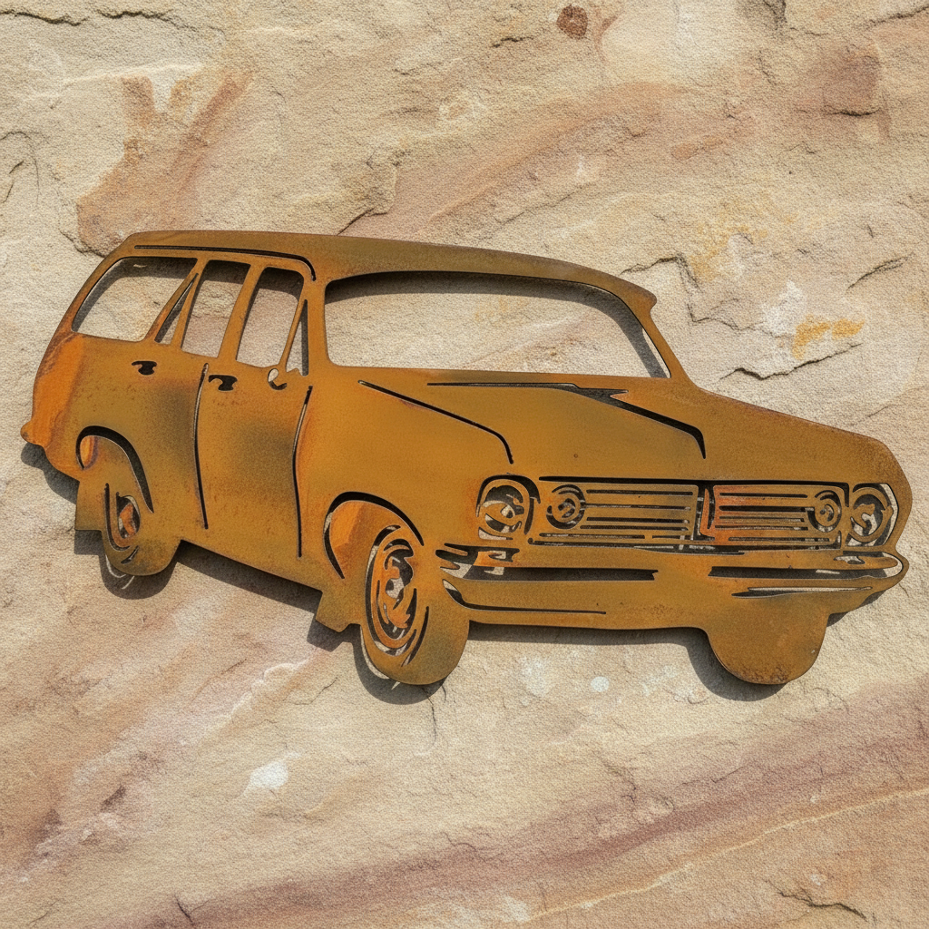 HR Holden Station Wagon Metal Wall Art