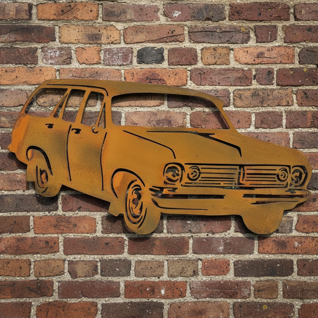 HR Holden Station Wagon Metal Wall Art