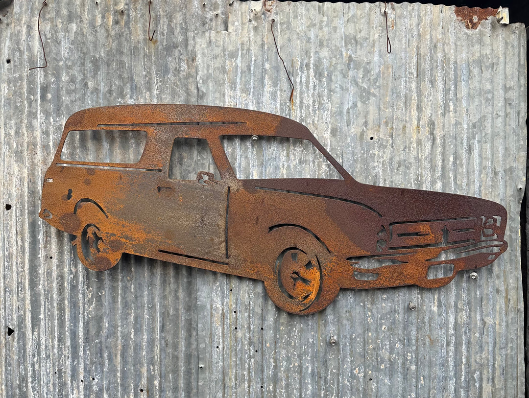 HT Holden Panel Van Metal Wall Art-Old n Dazed