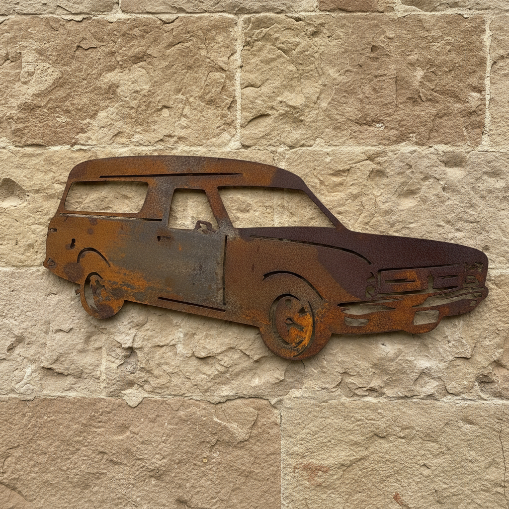 HT Holden Panel Van Metal Wall Art