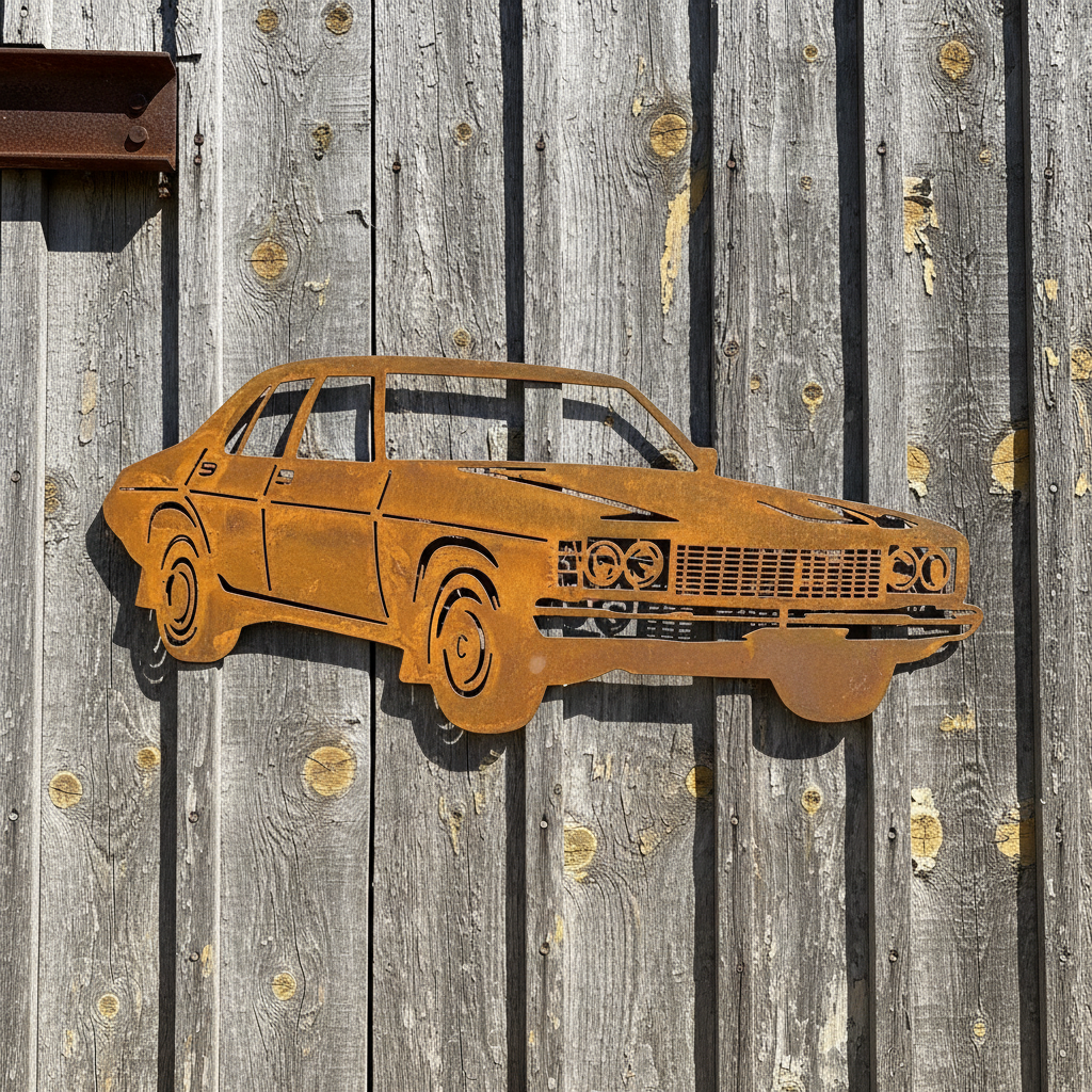 HX Holden Sedan Premier Metal Wall Art