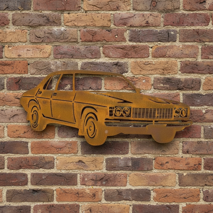 HX Holden Sedan Premier Metal Wall Art