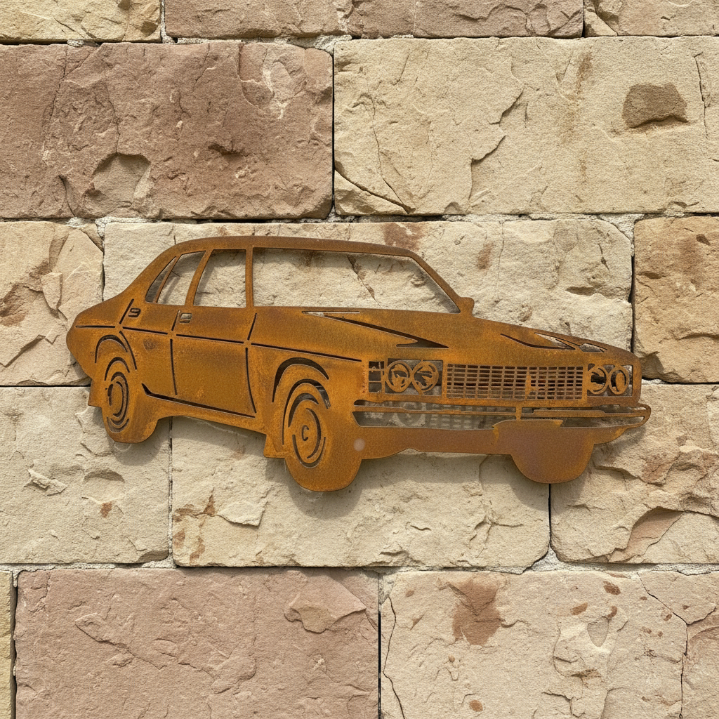 HX Holden Sedan Premier Metal Wall Art