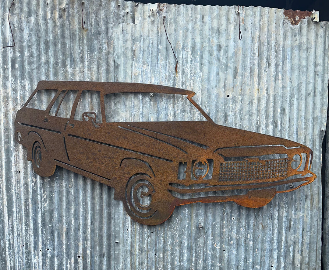 HZ Holden Station Wagon Metal Wall Art-Old n Dazed
