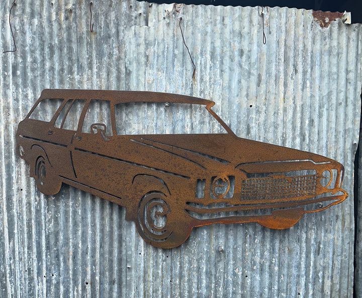 HZ Holden Station Wagon Metal Wall Art-Old n Dazed