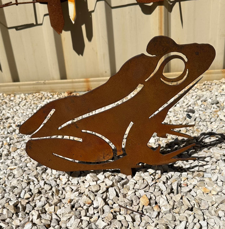 Frog Metal Garden Art nd126 Large base