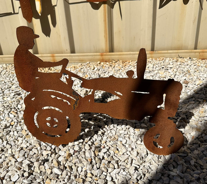 Tractor Metal Garden Art