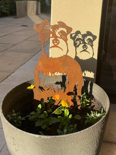 Schnauzer Dog Metal Wall Art - Garden Art