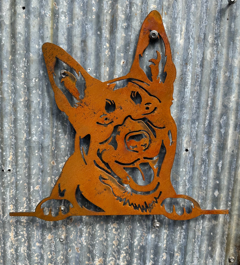 Kelpie - Australian Cattle Dog - Dog Memorial Plaque - Metal Art