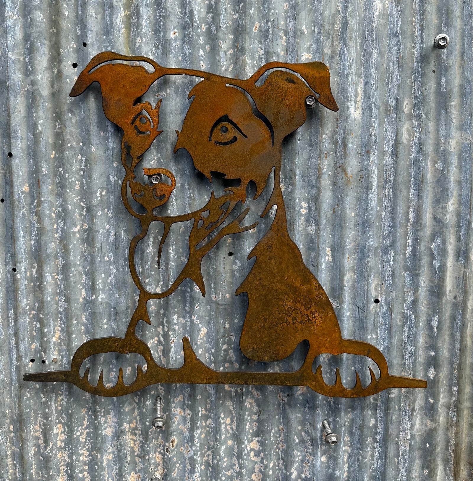 Jack Russel Terrier - Dog Memorial Plaque - Metal Art-Old n Dazed