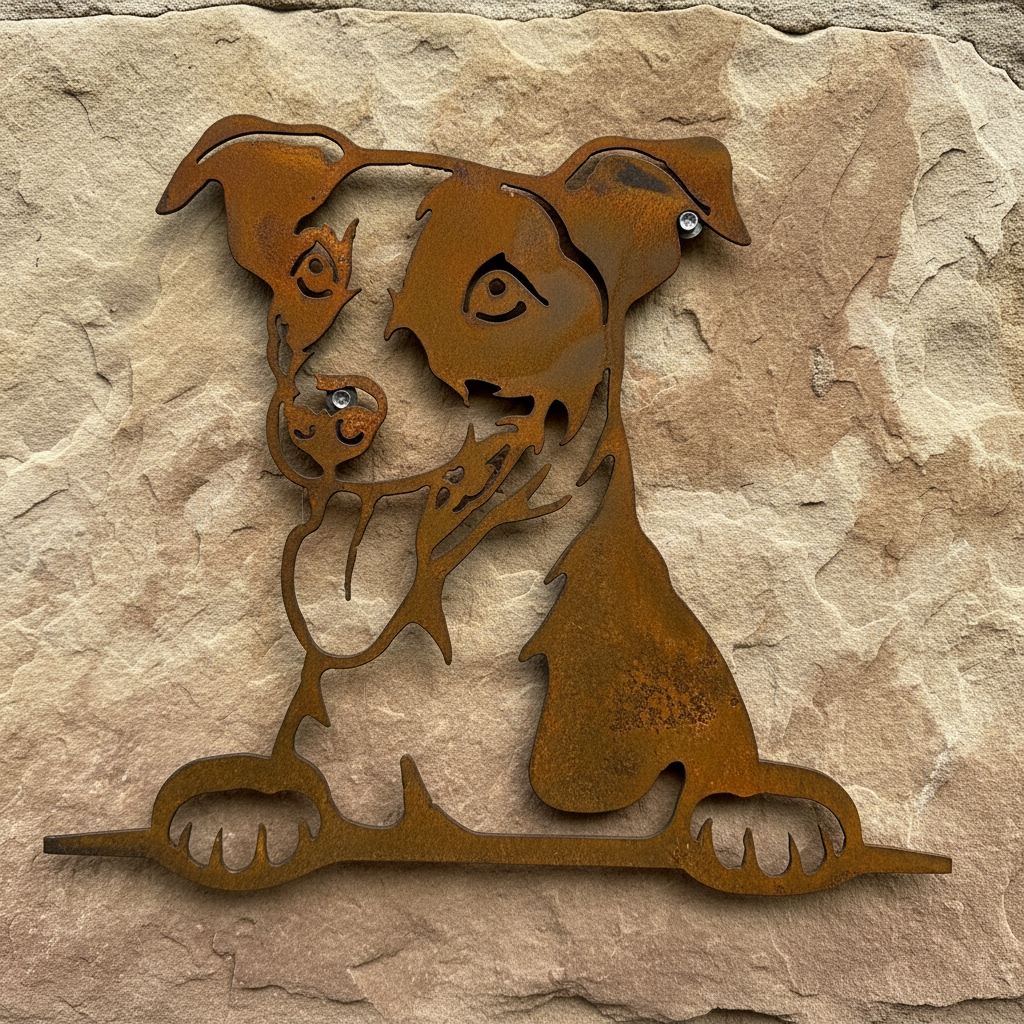Jack Russel Terrier - Dog Memorial Plaque - Metal Art