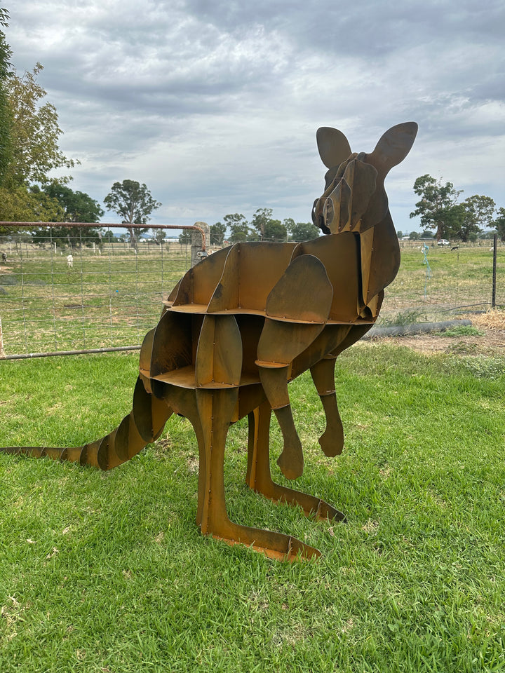 Kangaroo - Metal Sculpture - Large Garden Feature-Old n Dazed