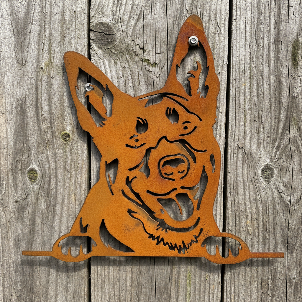 Kelpie - Australian Cattle Dog - Dog Memorial Plaque - Metal Art
