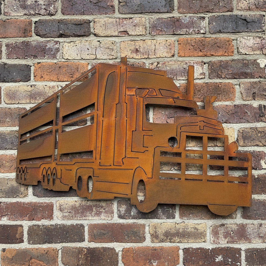 Kenworth Cattle Truck Metal Wall Art