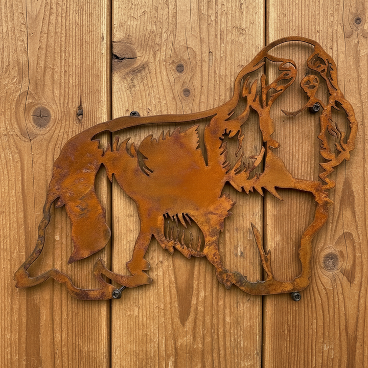 King Charles Spaniel Dog Metal Wall Art - Garden Art