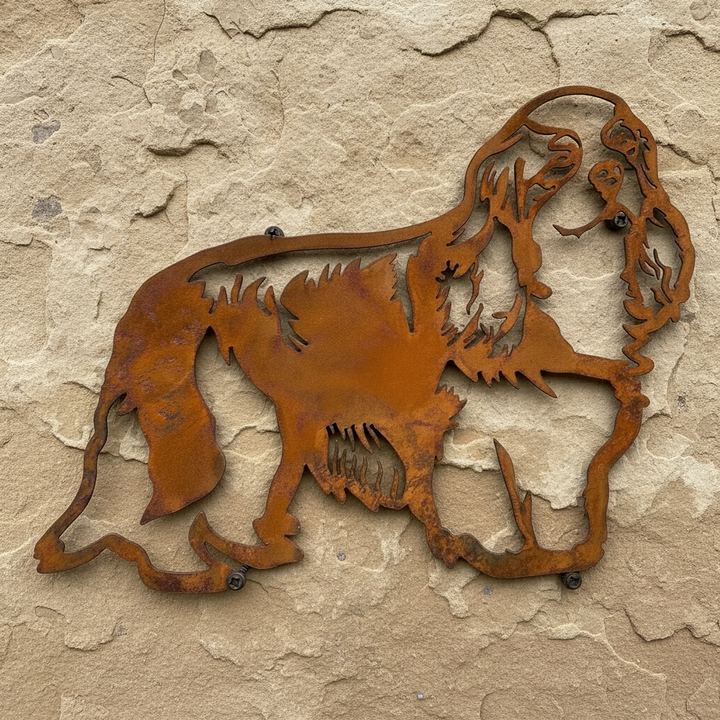 King Charles Spaniel Dog Metal Wall Art - Garden Art