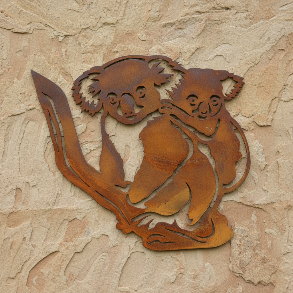 Koala and Baby Metal Wall Art nd274