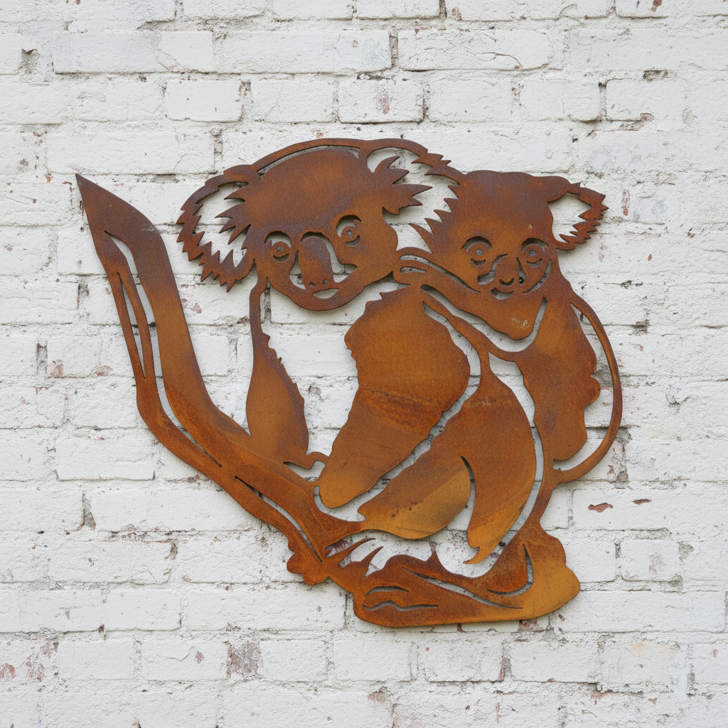 Koala and Baby Metal Wall Art nd274