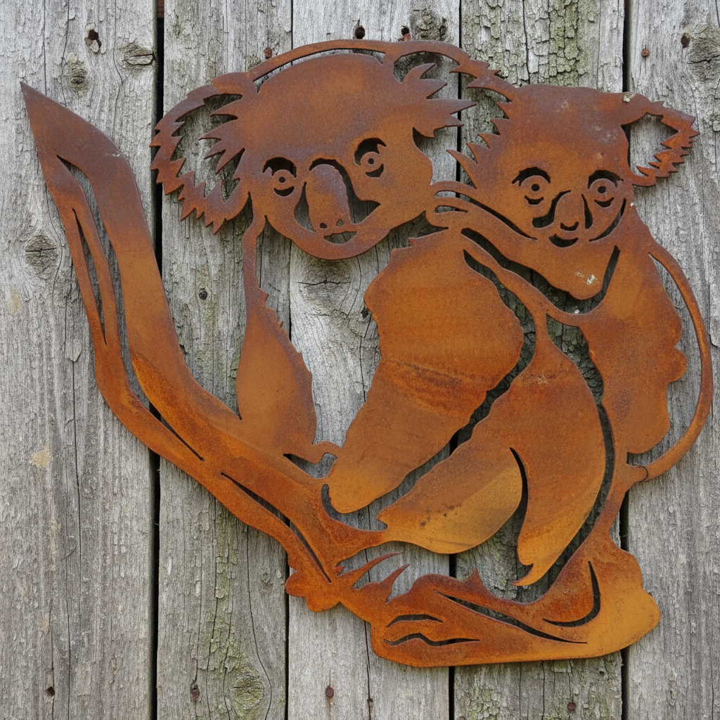 Koala and Baby Metal Wall Art nd274