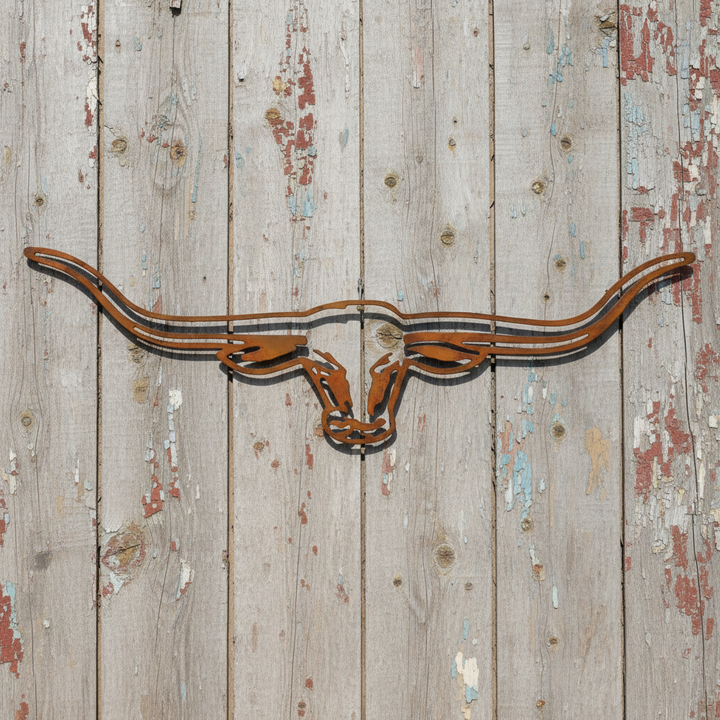 Long horns Metal Wall Art