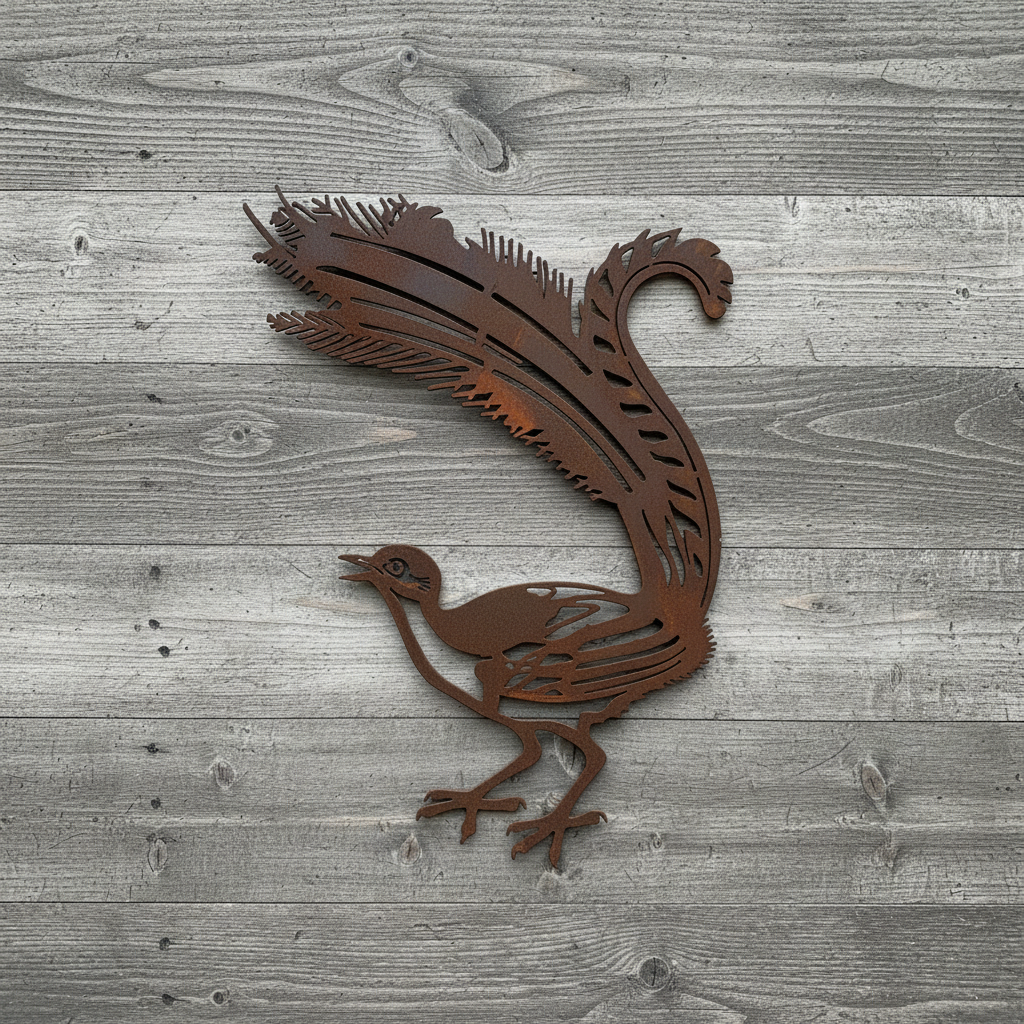 Lyrebird Metal Wall Art - Garden Art