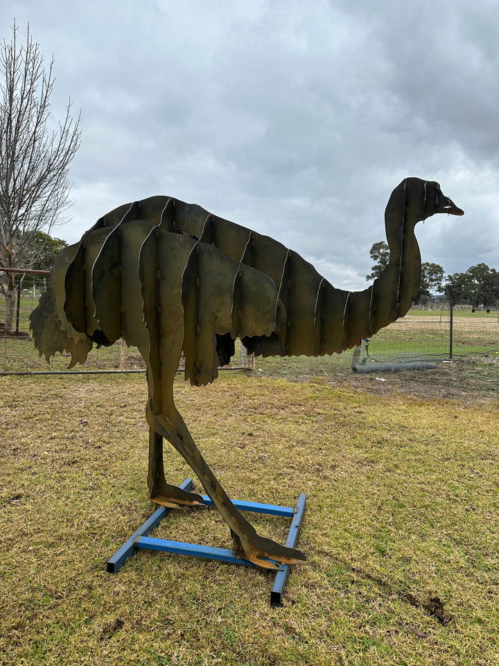 Outback Strider – Australian Metal Emu Sculpture-Old n Dazed