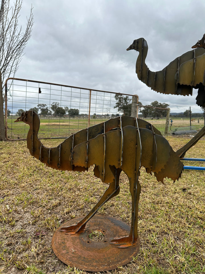Outback Strider – Australian Metal Emu Sculpture-Old n Dazed