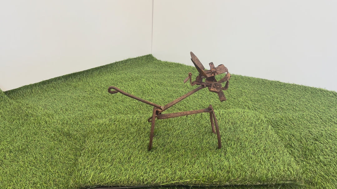 Trap Dog - Metal Garden Sculpture - Garden Art