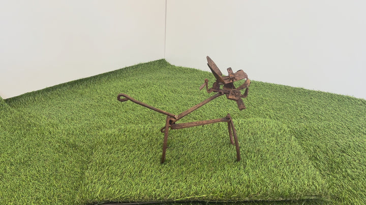 Trap Dog - Metal Garden Sculpture - Garden Art