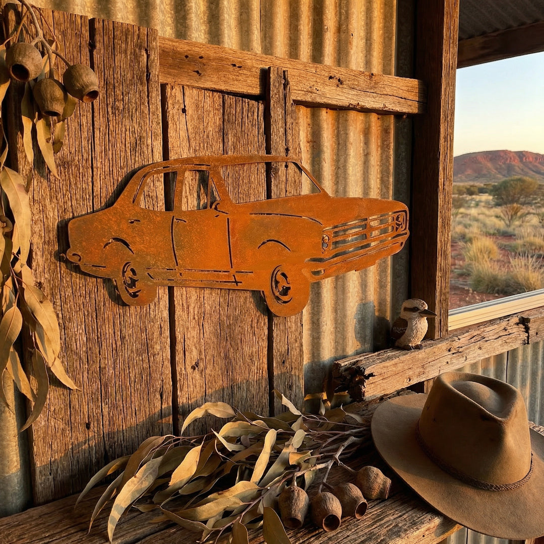 HK Holden Kingswood Sedan Metal Wall Art