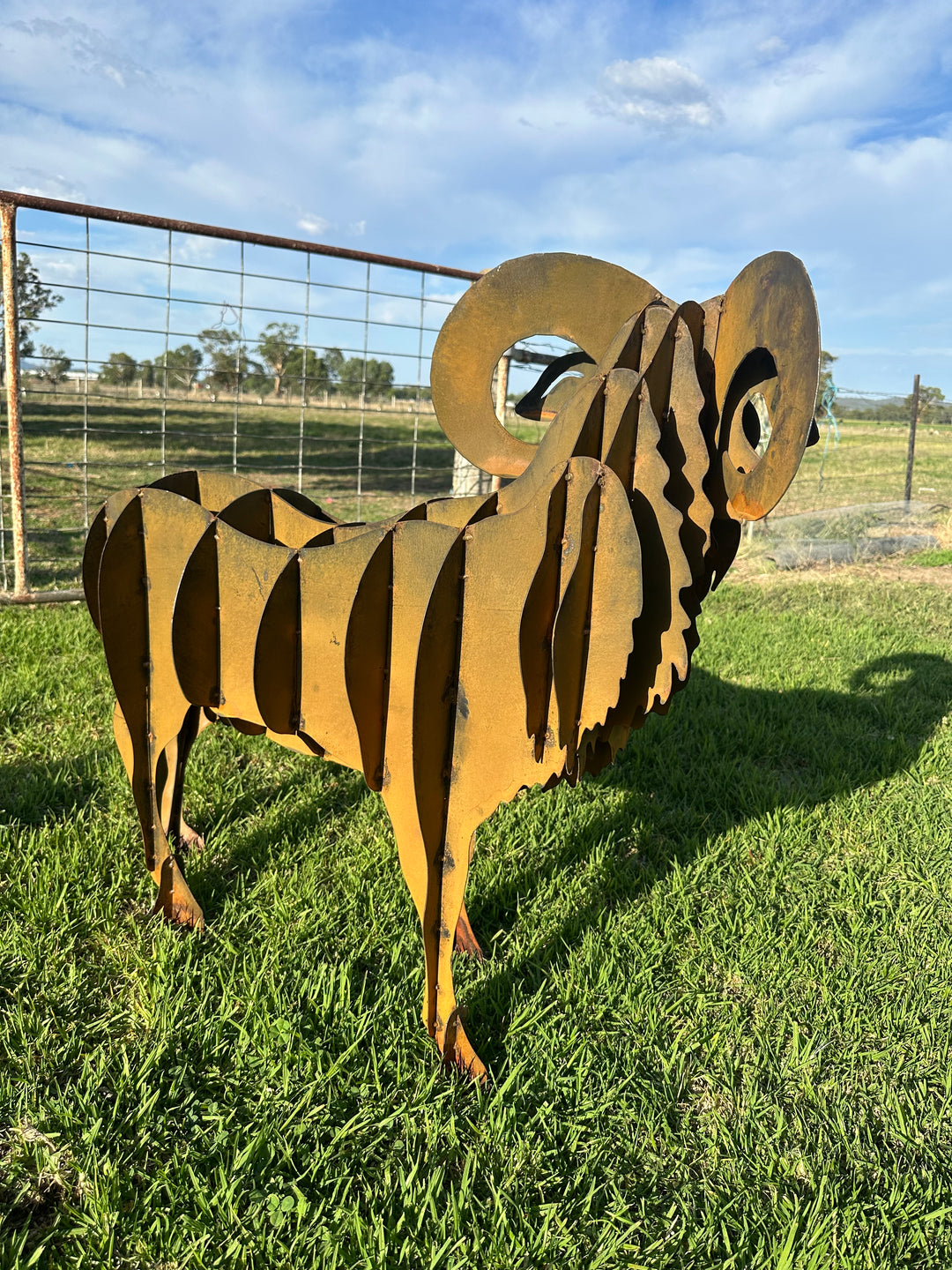 Ram - Metal garden Sculpture - Large Feature-Old n Dazed