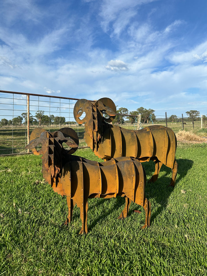 Ram - Metal garden Sculpture - Large Feature-Old n Dazed