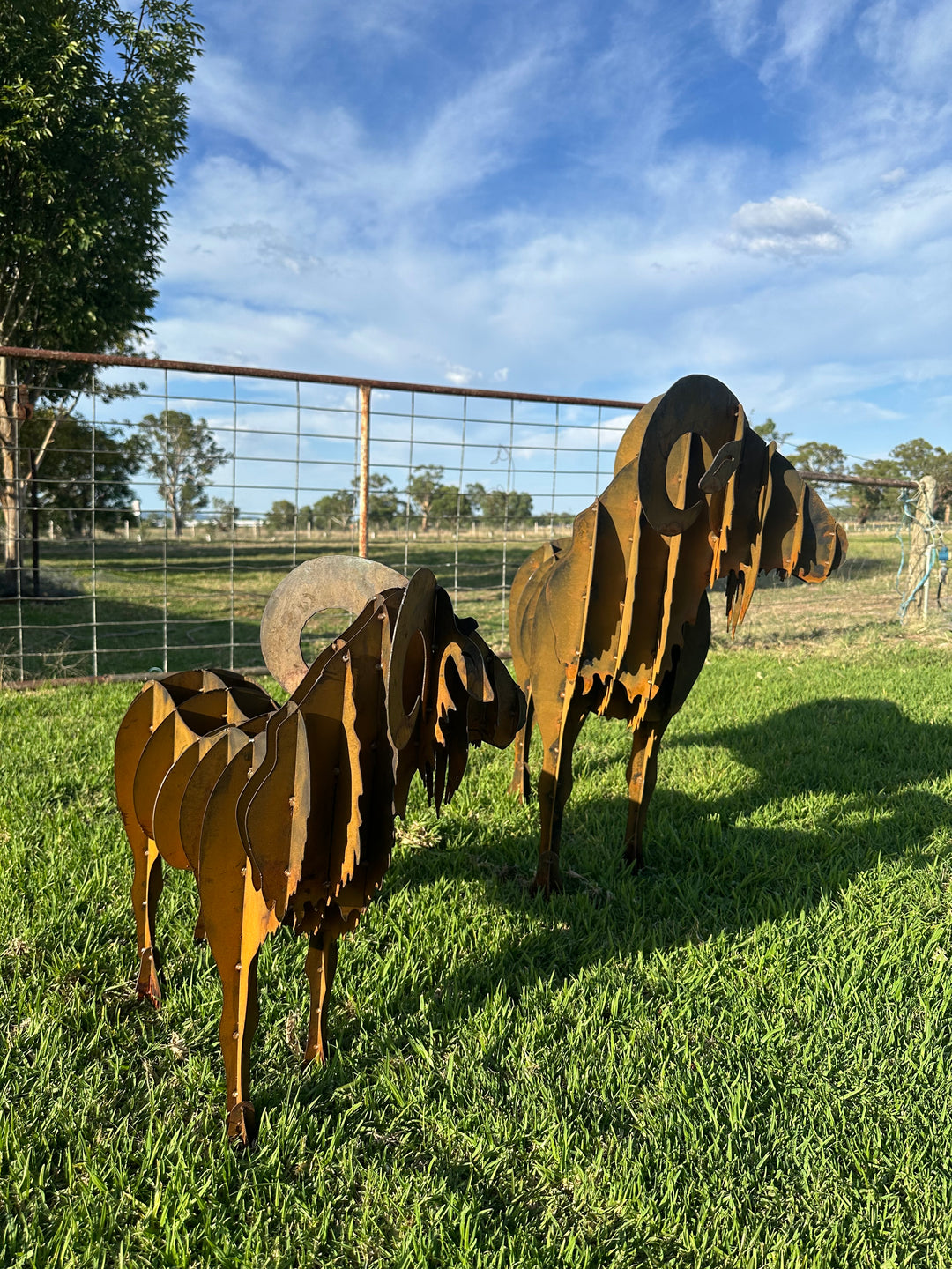 Ram - Metal garden Sculpture - Large Feature-Old n Dazed
