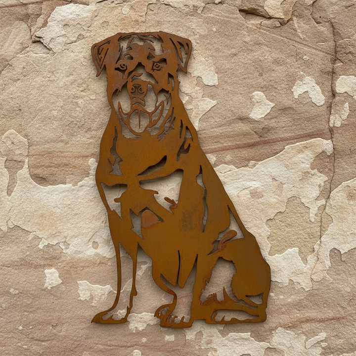 Rottweiler Dog Metal Wall Art - Garden Art