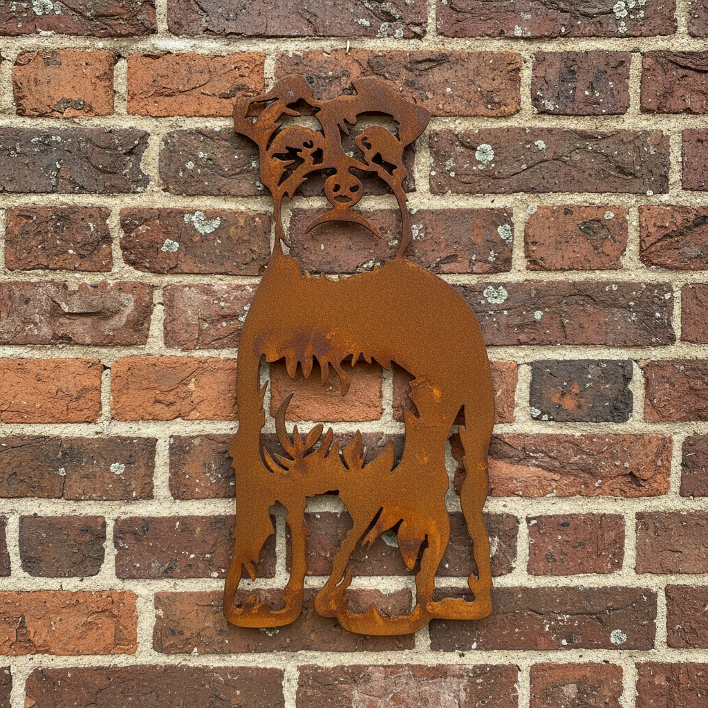 Schnauzer Dog Metal Wall Art - Garden Art
