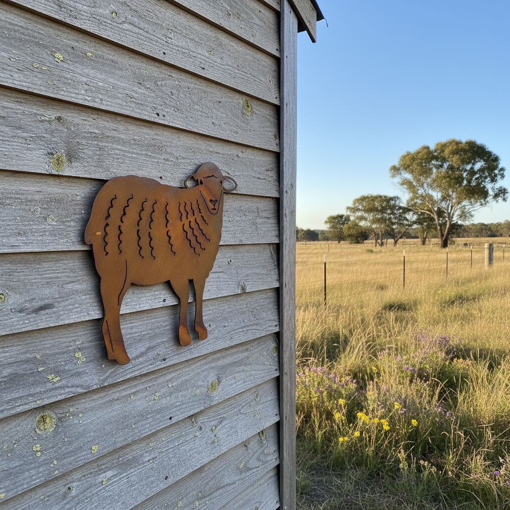 Sheep Farm Metal Wall Art