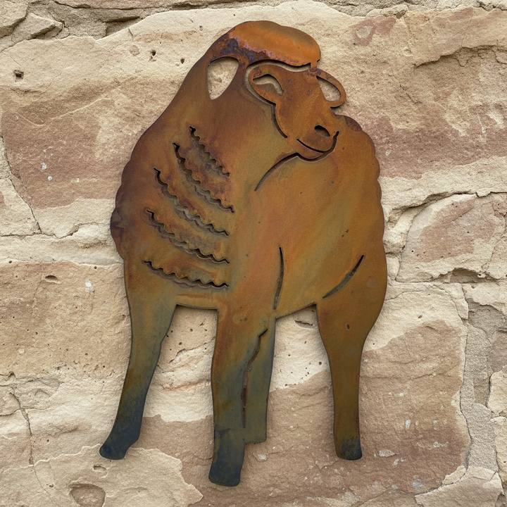 Sheep front view Metal Wall Art