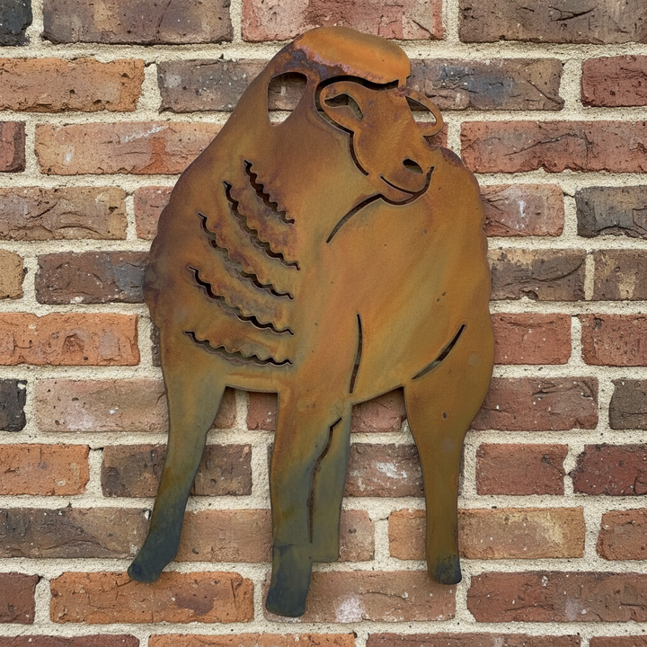 Sheep front view Metal Wall Art
