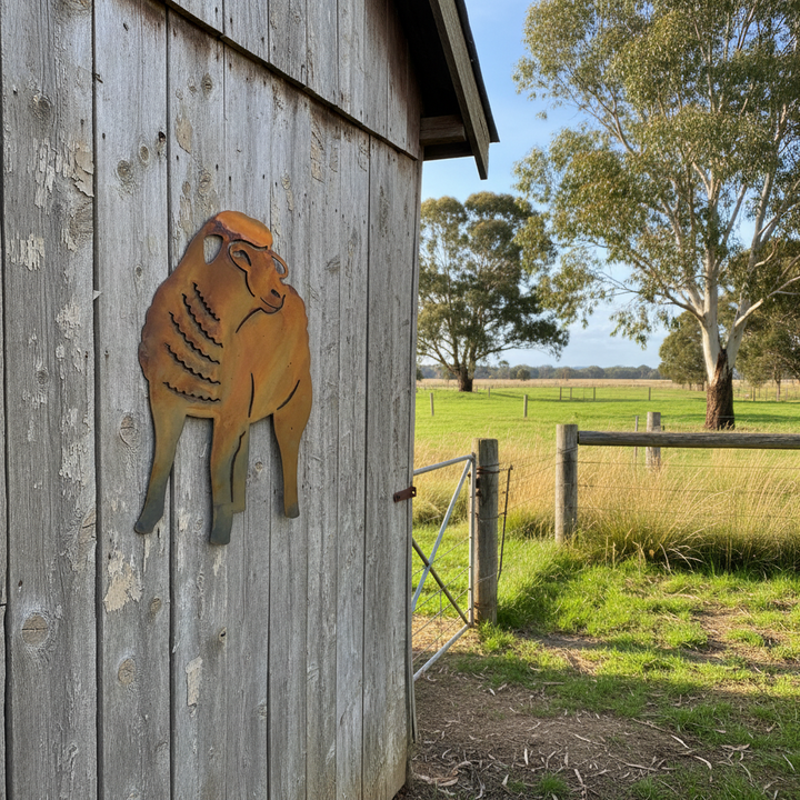 Sheep front view Metal Wall Art