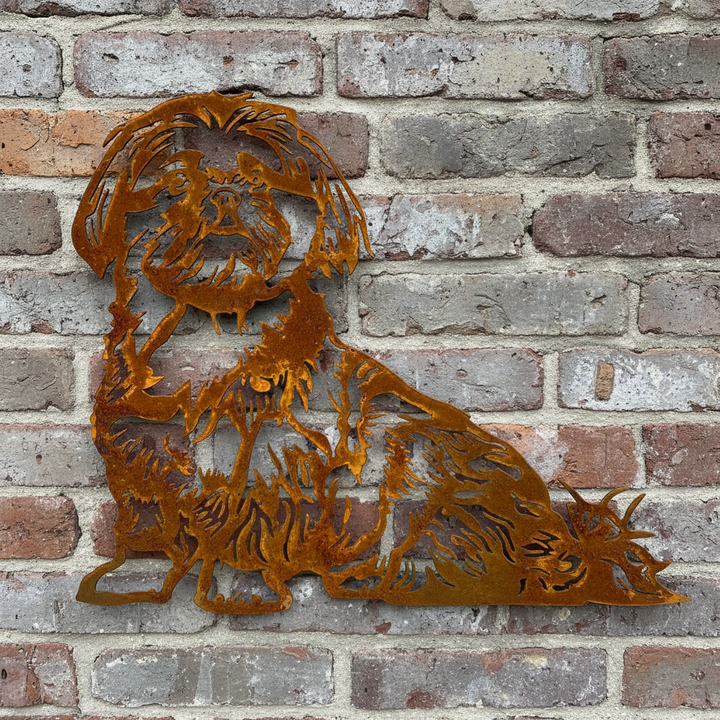 Shih Tzu Dog Metal Wall Art - Garden Art