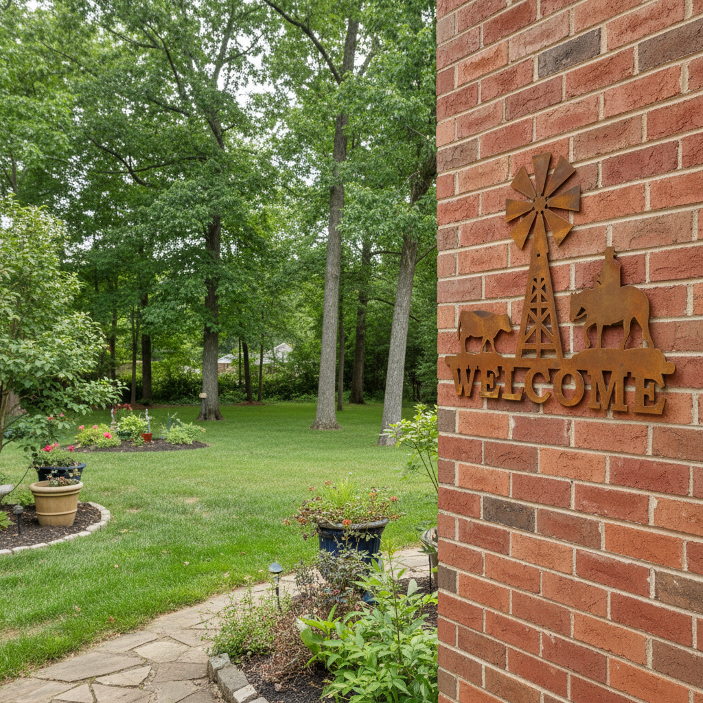 Welcome Windmill Wind mill Metal Wall Art