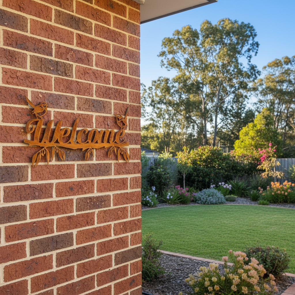 Wren Welcome Sign - Metal Wall Art - Custom Wording