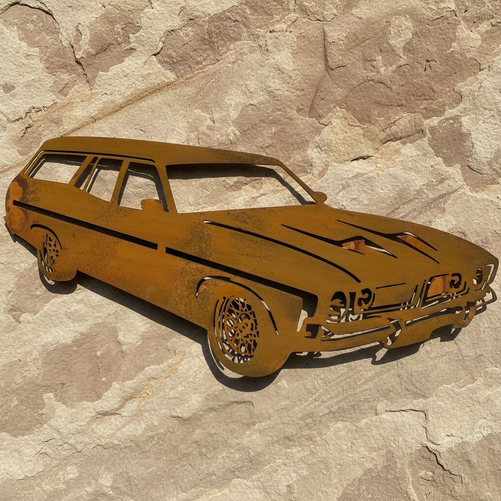 XB Ford Station Wagon Metal Wall Art